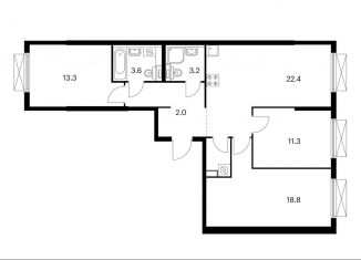 Продаю 3-комнатную квартиру, 82.9 м2, Москва, Бабушкинский район