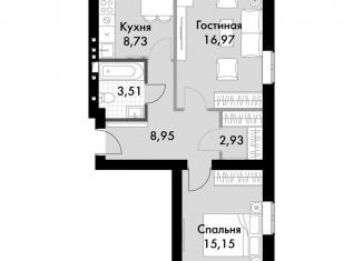 Продажа 2-комнатной квартиры, 56.2 м2, Апрелевка, улица Парк Апрель, 39