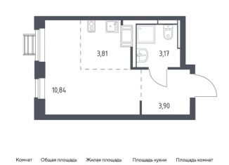 Продается квартира студия, 21.7 м2, село Ям, ЖК Прибрежный Парк, жилой комплекс Прибрежный Парк, к6.2