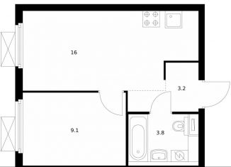 Продается однокомнатная квартира, 32.1 м2, Котельники, ЖК Кузьминский Лес