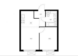 Продается 2-комнатная квартира, 34.2 м2, Котельники