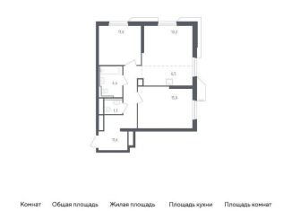 Двухкомнатная квартира на продажу, 63.4 м2, Красногорск, жилой комплекс Спутник, 24