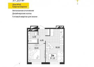 Продажа однокомнатной квартиры, 37.2 м2, Ульяновская область, квартал Европа, 46