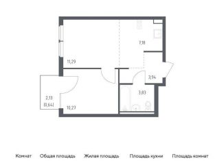 1-комнатная квартира на продажу, 37.2 м2, село Остафьево, жилой комплекс Остафьево, к22