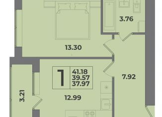 Продам 1-комнатную квартиру, 39.6 м2, Калининградская область, Крейсерская улица, 13к2
