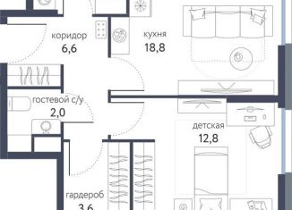 Продажа двухкомнатной квартиры, 67.2 м2, Москва, Тагильская улица, 4к2, ВАО