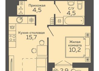 Продажа однокомнатной квартиры, 36.4 м2, Екатеринбург, Чкаловский район, улица 8 Марта, 204Г