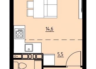 Продам квартиру студию, 28.3 м2, село Фролы