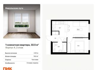 Продам 1-комнатную квартиру, 32.5 м2, Москва, метро Улица Горчакова