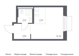 Продается квартира студия, 22.3 м2, Москва, жилой комплекс Новое Внуково, к25