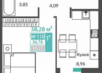 Продам однокомнатную квартиру, 36.8 м2, Крым