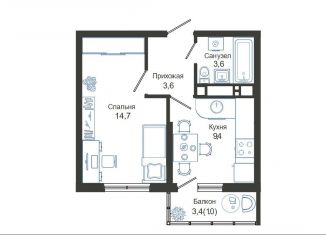 1-ком. квартира на продажу, 32.3 м2, Новороссийск, ЖК Облака 2