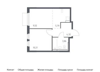 1-комнатная квартира на продажу, 34.1 м2, Московская область, жилой комплекс Мытищи Парк, к5