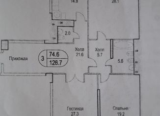Сдается квартира студия, 125 м2, Московская область, посёлок Горки-10, 23