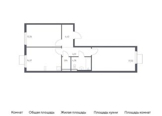 Продаю двухкомнатную квартиру, 60 м2, Московская область, жилой комплекс Горки Парк, 6.2