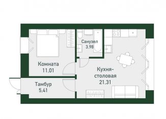 Продажа однокомнатной квартиры, 41.6 м2, Свердловская область