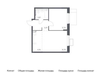 1-комнатная квартира на продажу, 43.7 м2, Московская область
