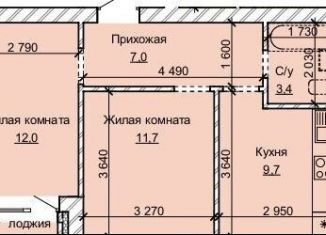 Продам двухкомнатную квартиру, 44.7 м2, Алтайский край