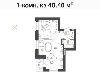 Продается 1-комнатная квартира, 40.4 м2, Нижегородская область