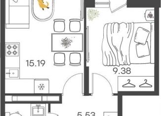 Продажа 2-комнатной квартиры, 34.6 м2, Ульяновская область, улица Александра Невского, 4Ак1