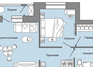 Продается двухкомнатная квартира, 47 м2, село Первомайский, улица Строителя Николая Шишкина, 11к1, ЖК Знак