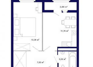 Продажа 1-ком. квартиры, 38.3 м2, рабочий поселок Маркова