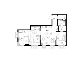 Продам трехкомнатную квартиру, 72.7 м2, Москва, ВАО