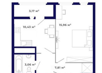 Продаю однокомнатную квартиру, 40.4 м2, рабочий поселок Маркова