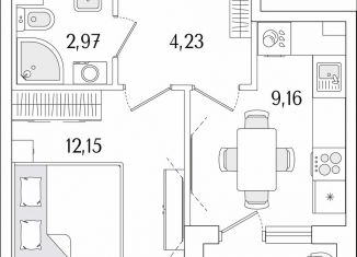Продаю однокомнатную квартиру, 29.9 м2, Санкт-Петербург, Фрунзенский район, улица Фучика, 12к2Г1