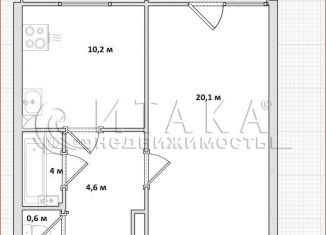 Однокомнатная квартира на продажу, 38.6 м2, Санкт-Петербург, Комендантский проспект, 40к1, муниципальный округ Юнтолово