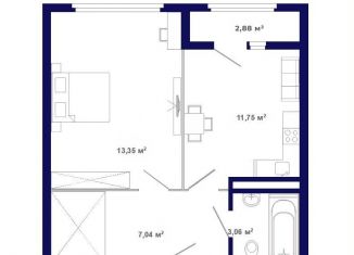 1-ком. квартира на продажу, 38.1 м2, рабочий поселок Маркова