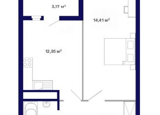 Продам однокомнатную квартиру, 41.5 м2, рабочий поселок Маркова