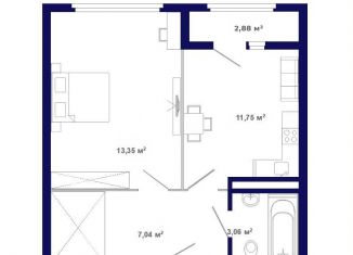 Продажа 1-комнатной квартиры, 38.1 м2, рабочий поселок Маркова