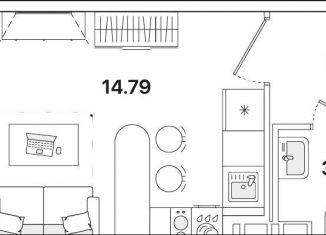 Продам квартиру студию, 23.2 м2, Санкт-Петербург, Красногвардейский район