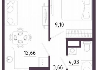 Продажа 1-комнатной квартиры, 32.2 м2, Тула, Пряничная улица, 9