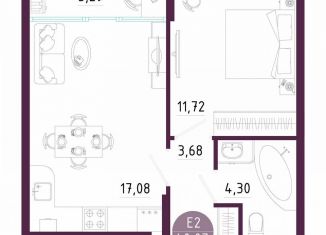 1-ком. квартира на продажу, 40.1 м2, Тула, Пряничная улица, 7
