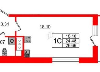 Квартира на продажу студия, 24.5 м2, Санкт-Петербург, Дальневосточный проспект, 23, Дальневосточный проспект