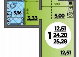 Продается квартира студия, 27.5 м2, Ростов-на-Дону, улица Теряева