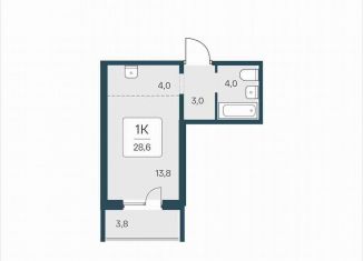 Продажа 1-ком. квартиры, 28.6 м2, Новосибирск, Кировский район