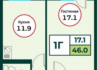 Продается 1-ком. квартира, 46 м2, посёлок Солонцы, жилой комплекс Эко, 3