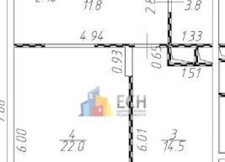 1-ком. квартира на продажу, 48.5 м2, деревня Болтино, улица Баздырева, 3, ЖК Болтино