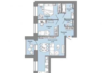 Продажа двухкомнатной квартиры, 62 м2, Пермь