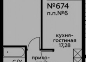 1-комнатная квартира на продажу, 36.1 м2, Москва, Пятницкое шоссе, 56Б, ЖК Перец