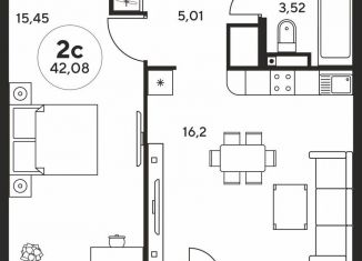 Продам 2-комнатную квартиру, 42 м2, Ростов-на-Дону, ЖК Гринсайд