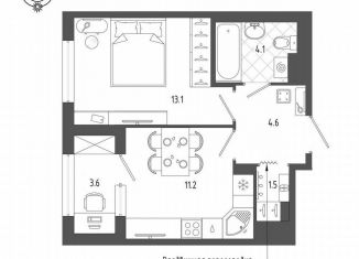 Продам 1-ком. квартиру, 36.3 м2, Санкт-Петербург, Измайловский бульвар, 9, муниципальный округ Измайловское