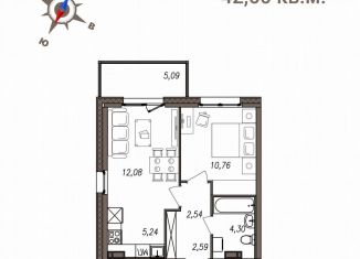 Продам 2-ком. квартиру, 42.7 м2, Карелия, улица Фурманова, 20