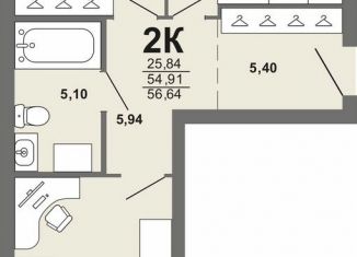 Продается 2-ком. квартира, 56.6 м2, Республика Алтай