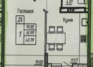 Продам 1-комнатную квартиру, 41 м2, Краснодар, улица им. Героя Яцкова И.В., 19к1, микрорайон Губернский