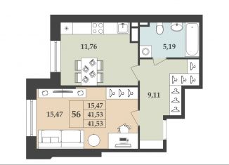 1-ком. квартира на продажу, 41 м2, Кингисепп, переулок Юности, 4
