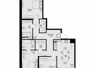 Продается 3-комнатная квартира, 92.2 м2, Санкт-Петербург, Петроградский район